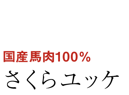 国産馬肉100％さくらユッケ